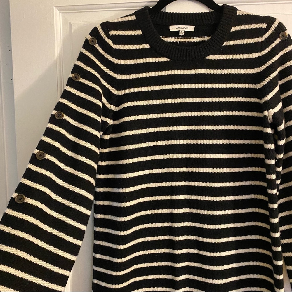 Madewell Button-Sleeve Sweater-Dress - Picture 6 of 13